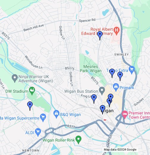 Wigan Athletic Map - Google My Maps